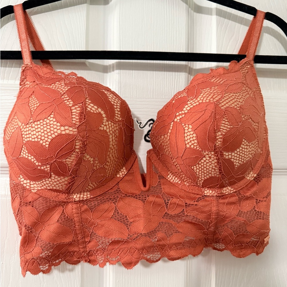 Rachel Roy Lace Bralette in Coral